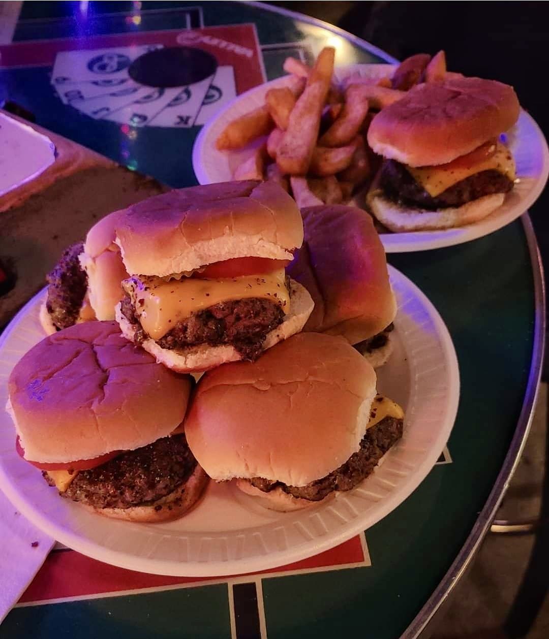 A plate of late night bites on a table.
