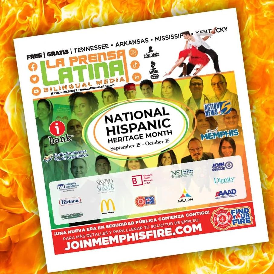 The flyer for the Latinx Community in Memphis at the national Hispanic health conference.