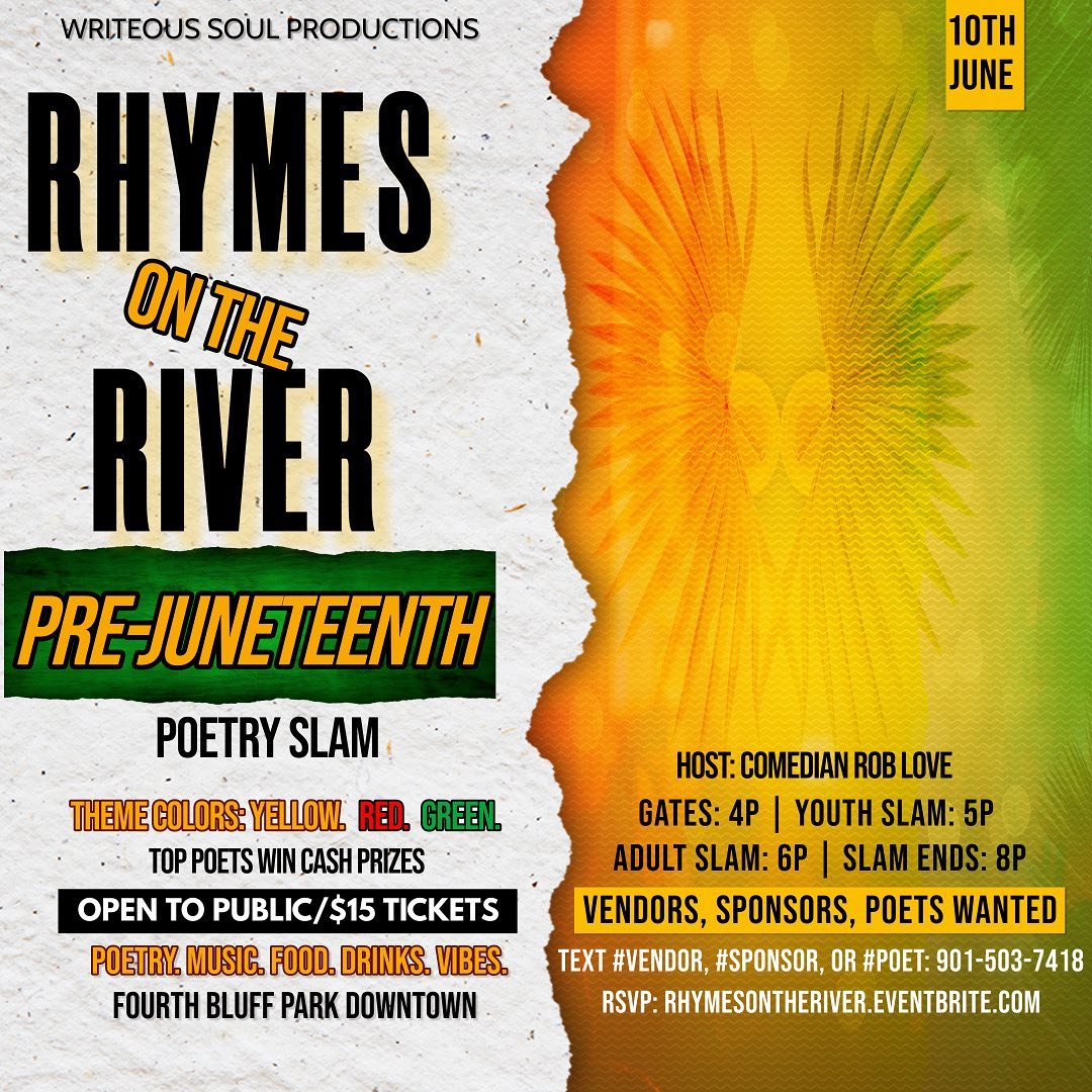 Rhymes on the river Juneteenth slam.