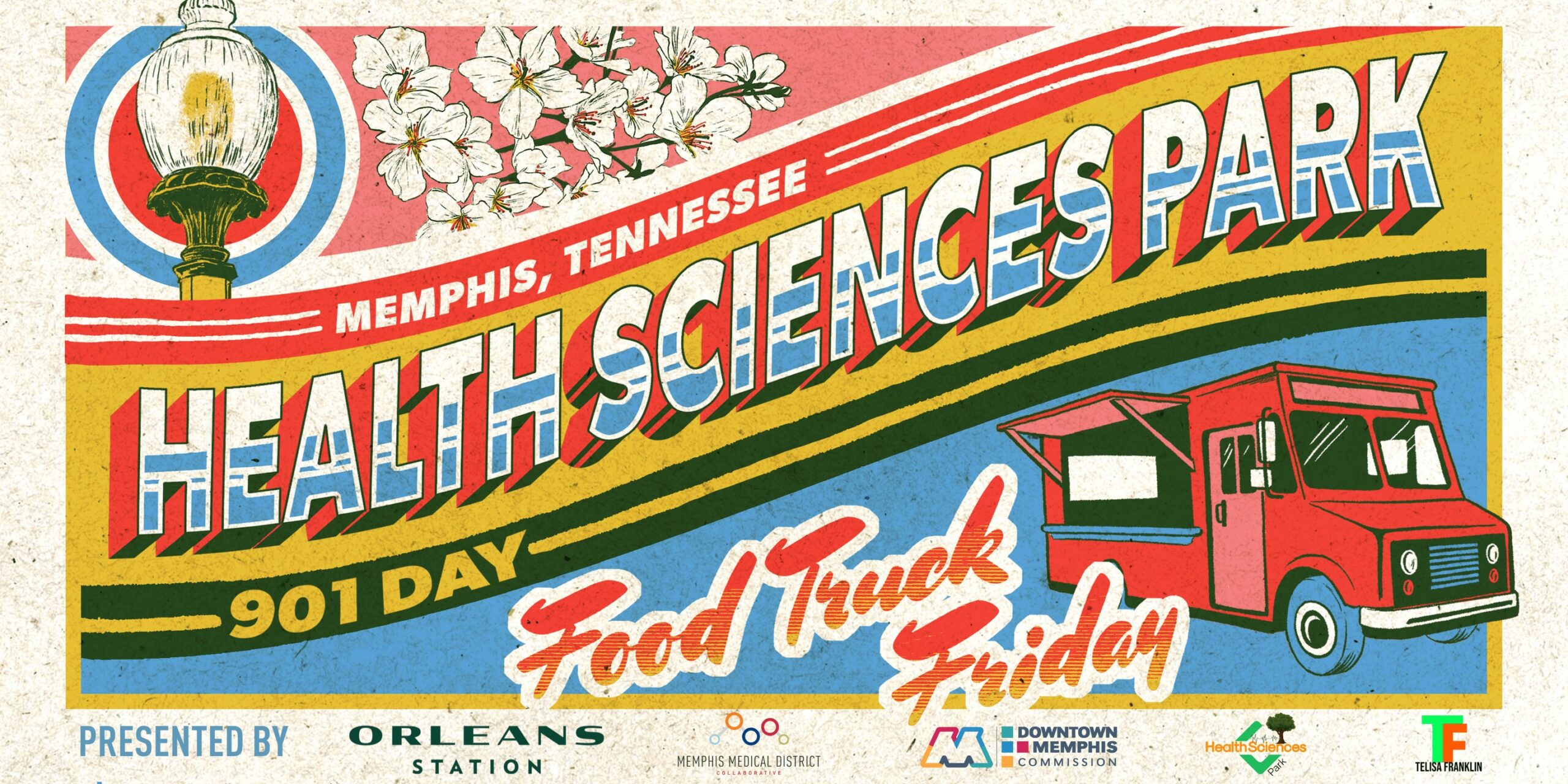 A poster for Food Truck Friday at the health science park's 901 Day celebration.
