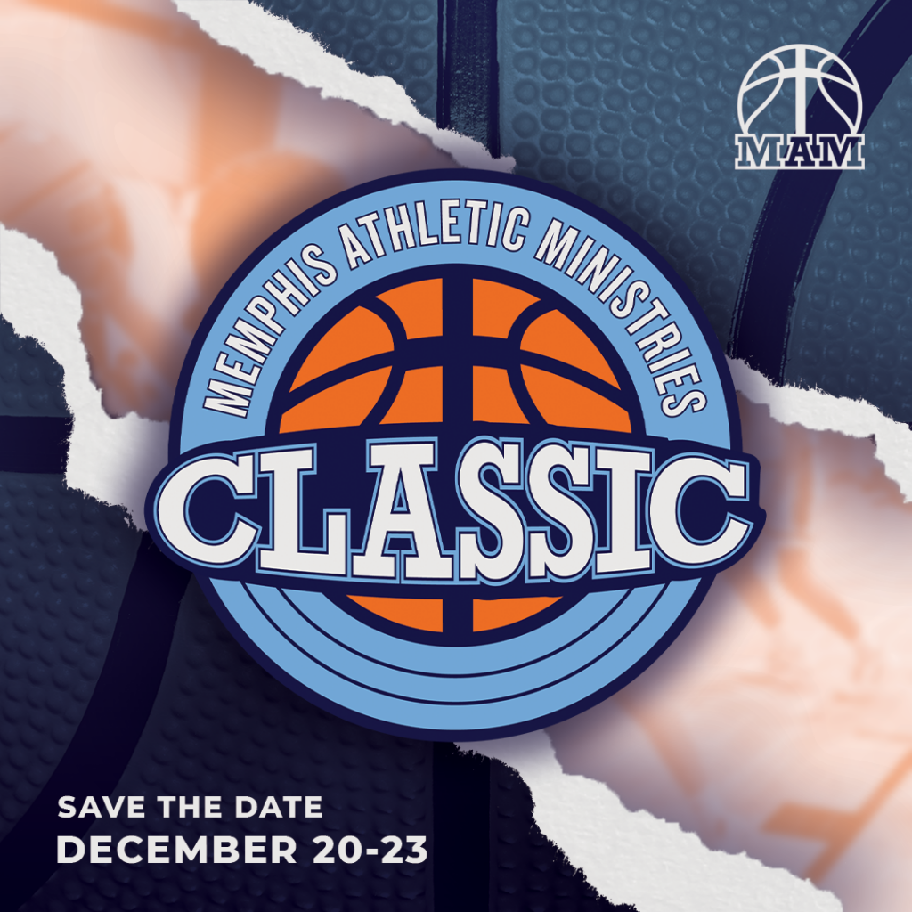 A poster for the MAM Classic basketball tournament, showcasing support for Kentucky Athletic Ministries.