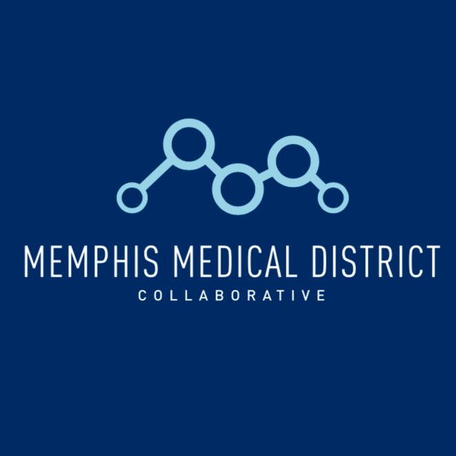 Memphis medical district collaborative logo featuring restaurant resilience.