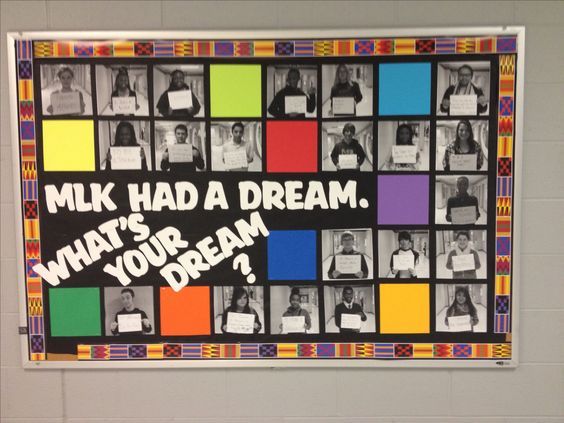 A bulletin board that says milk had a dream what's your dream.
