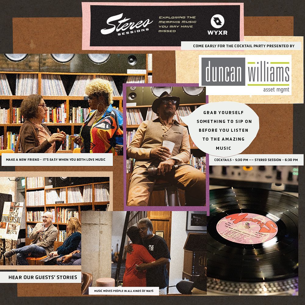 A collage of photos of people listening to records at Duncan Williams, presenting summer service opportunities in Memphis.
