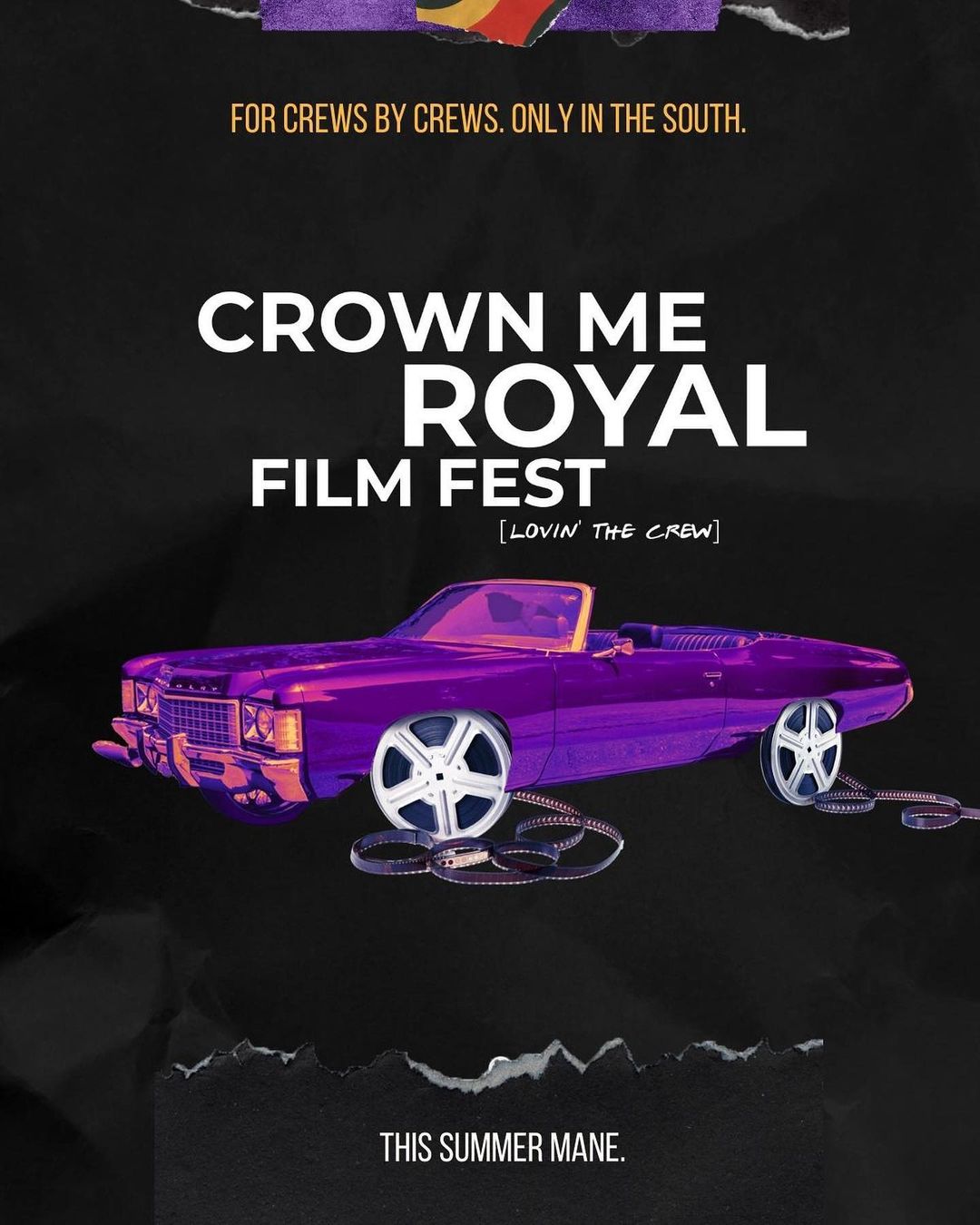 Crown me royal film fest poster for Movie Nights in Memphis.