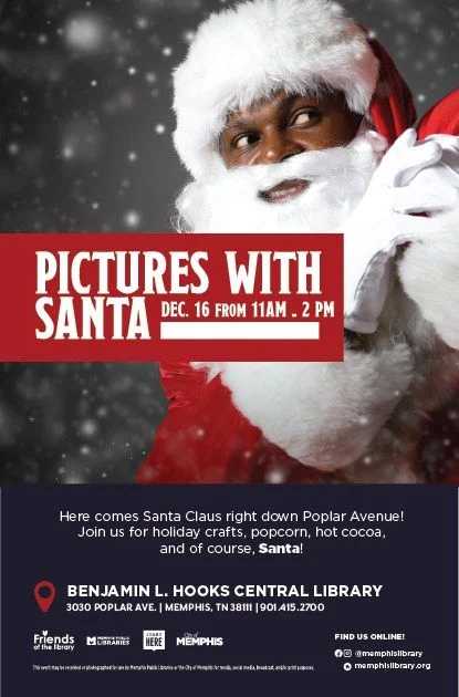 Pictures with Santa at Benjamin L. Hooks Central Library.