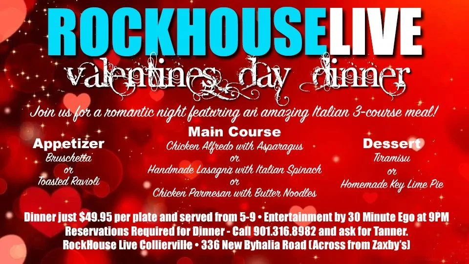 Rockhouse is hosting a special Valentine's Day dinner featuring delectable Italian cuisine. Enjoy an intimate evening with your loved one as you savor the rich flavors of this mouthwatering menu. Im