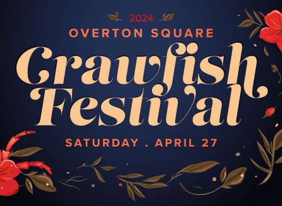 Experience the lively atmosphere of the Crawfish Festival in Overton Square.