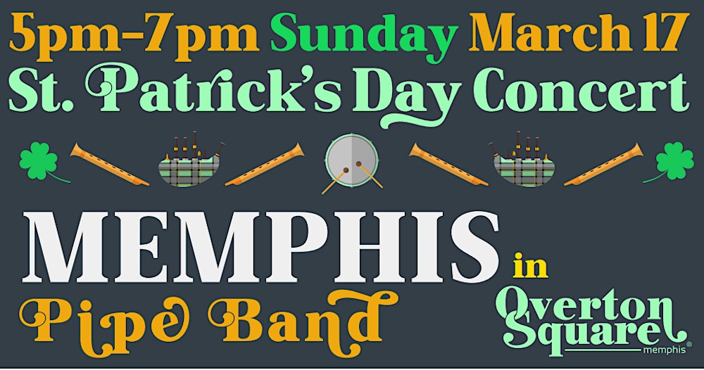 Pipe band performs at St. Patrick's Day celebration in Memphis.