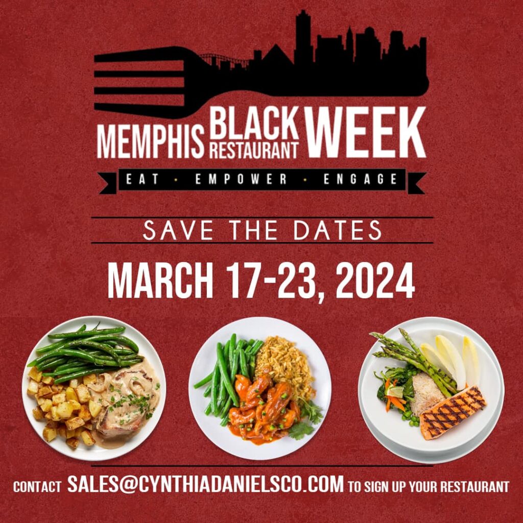 Memphis black week restaurant flyer featuring a Test special.